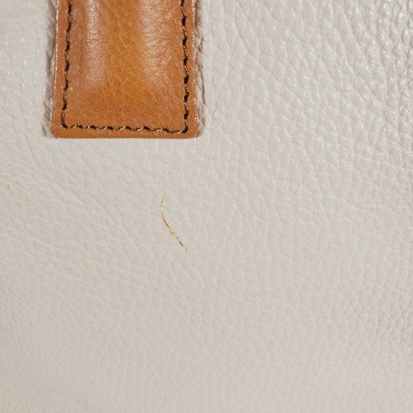 Valentina Italia Pebbled Leather Dome Zip Around Bag Purse Light Peach - Picture 4 of 6